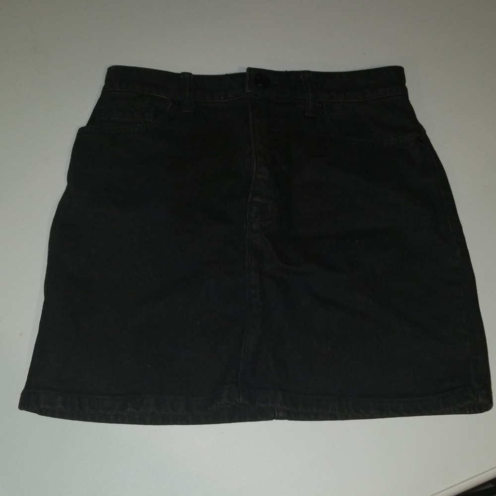 Black Denim Skirt